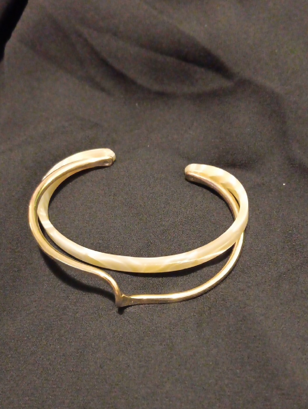 Gold-Tone Double Band Cuff Bracelet - Women Jewelry
